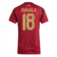 Camisa de Futebol Bélgica Orel Mangala #18 Equipamento Principal Mulheres Europeu 2024 Manga Curta
